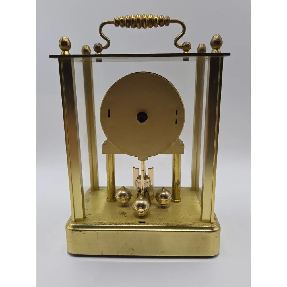 Classic London Clock Co. Brass Glass Mantel Carriage Clock Quartz Not Working